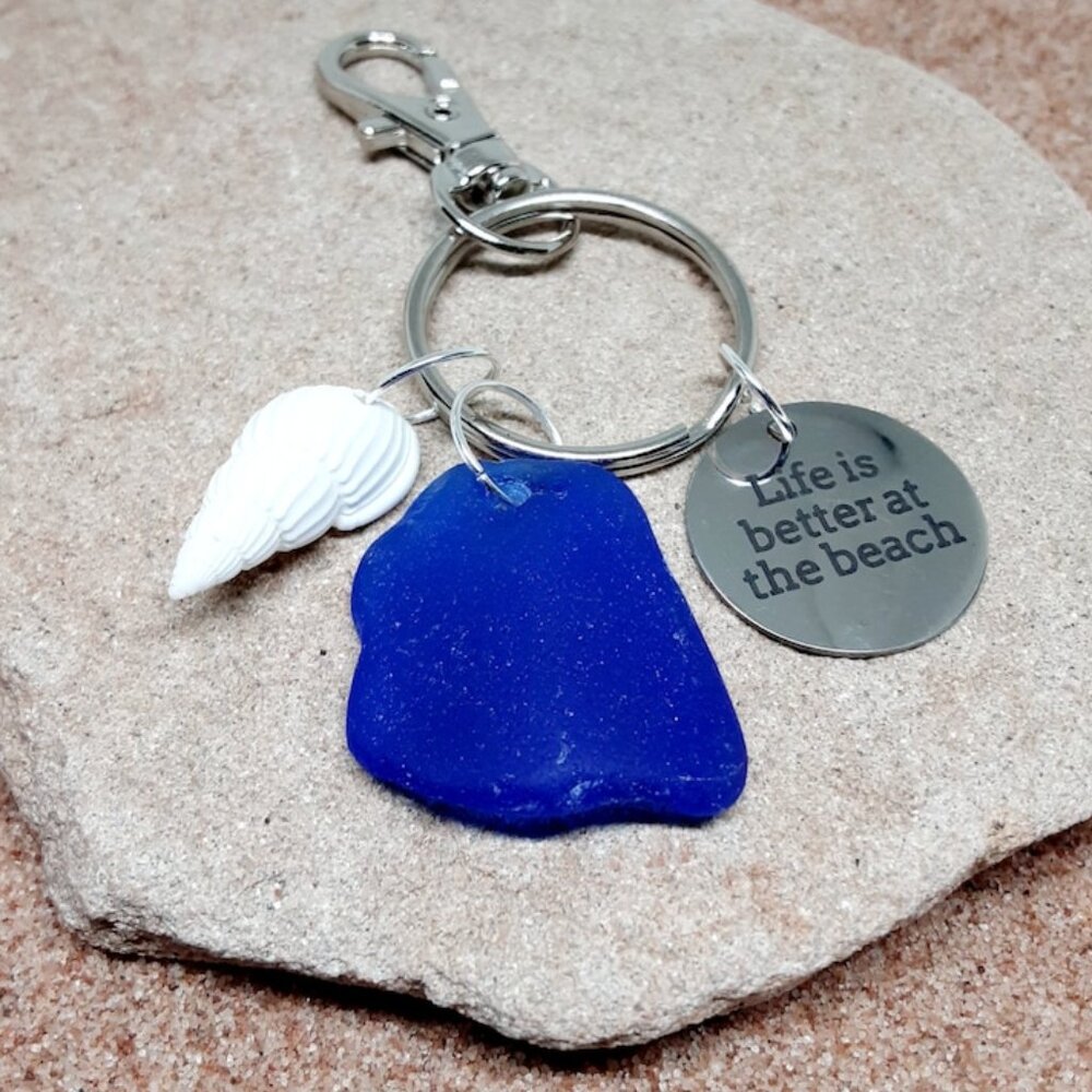 P.E.I. Sea glass keychain